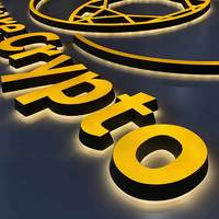 Enseigne LED Mini en Acrylique Personnalisée pour Entreprise, Logo Lumineux pour Façade de Magasin, Lettres Lumineuses Mini en Acrylique Personnalisées pour Décoration Murale de Boutique