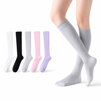 Chaussettes de compression en nylon pour femmes, haute pression, hauteur genou, écologiques, pour la course à pied, la corde à sauter, le cyclisme, l'entraînement en salle de sport