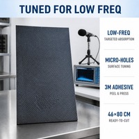 Feuille d'absorption acoustique basse fréquence en coton alvéolé 46x80cm, 5mm, avec adhésif 3M, pour portières, planchers et coffres de voiture