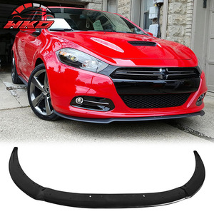 Compatible con Dodge Dart 2013-2016, Labio de Parachoques Delantero Estilo GTS, Negro Sin Pintar - Product Image 1