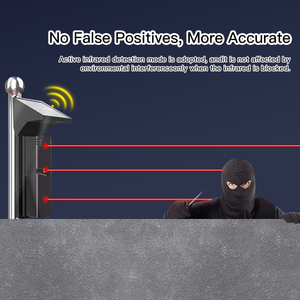 Système d'alarme d'intrusion sans fil à capteur infrarouge solaire, détecteur infrarouge actif, paire de faisceaux IR - Product Image 5