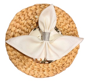 Handmade Eco-friendly Water Hyacinth <b>Placemat</b> Set Customizable Color Logo Natural Material Vietnam Origin Carton Coffee Table - Product Image 1