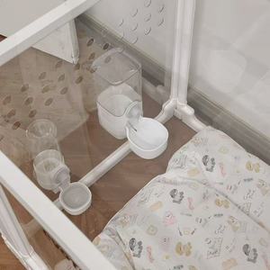 Valla Transparente Impermeable para Mascotas, Jaula para Perros, Gatos y Conejos, con Orificios Perforados, Panorámica, Segura para Interiores, Cuadrada - Product Image 4