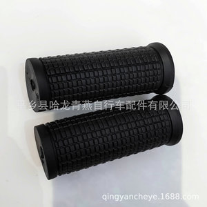 Poignées de guidon de vélo en caoutchouc souple noir 22,2 mm pour VTT - Product Image 3