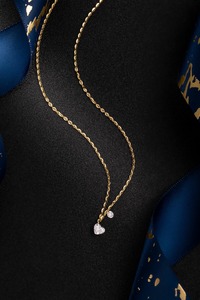 Collier pendentif classique en or blanc massif 18 carats avec diamant de laboratoire taille poire 0,4 ct |   Collier pendentif avec diamant de laboratoire taille poire - Product Image 3