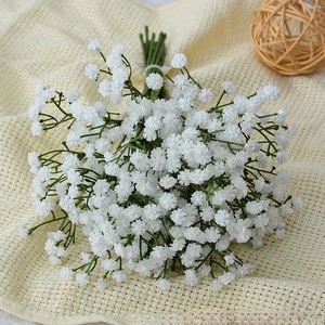 Flor Artificial de Baby's Breath Blanca, Tallo Único de Plástico, Decoración para el Hogar, Accesorio para Bodas - Product Image 3