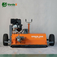 Tondeuse à fléaux 4 temps 420cc homologuée CE, tractable, à essence, 15 CV, pour coupe-herbe, pour bord de route, quad, UTV, jardin