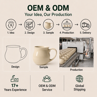 Mug en céramique personnalisé avec logo OEM, grande capacité, forme ventrue, vente en gros, tasse à café émaillée pour thé au lait