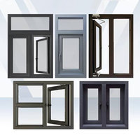 Ventanas Abatibles de Estilo Moderno Personalizadas con Vidrio Templado y Herrajes de Aleación de Aluminio