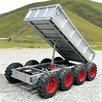 Nouveau Transporteur Électrique Télécommandé pour Terres Agricoles, Vergers et Chantiers de Construction, 8x8, 1500 kg, Chariot de Manutention de Matériaux Agricoles