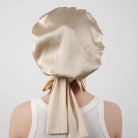 Gorro de Dormir de Satén Personalizado para Mujer, Gorro de Noche de Poliéster con Logotipo Bordado o Impreso, Gorro para el Cabello Multicolor