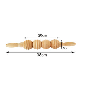 2025年特別デザイン木製セラピーローラー高品質木製マッサージローラー家庭用マニュアルアンチセルライトマッサージャー - Product Image 4
