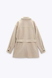 Usine Offre Spéciale Chemise Col Unique Poitrine Droite Ceinture réversible De Femmes De Laine Manteau Veste - Product Image 6