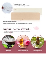 Grosir tambal penghilang rasa sakit feminin 5x20cm kain elastis dengan minyak mawar mentol mengurangi kram menstruasi