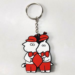 OEM Manufacturer's Custom Logo Keychain Soft 2D/3D PVC Carabiner Keyring Cute Rubber Anime Key Chain - Product Image 3
