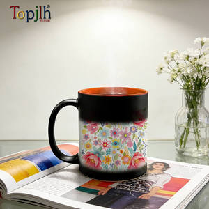 แก้วเซรามิกเปลี่ยนสีด้วยความร้อน ขนาด 11 ออนซ์ สีด้านใน ราคาโรงงาน Topjlh เป็นมิตรกับสิ่งแวดล้อม รับสกรีนโลโก้ สำหรับกาแฟในสำนักงาน ใช้ได้ทุกวัน จำหน่ายจำนวนมาก - Product Image 2