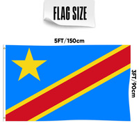 Nuoxin Pas Cher Prix République Démocratique du Congo Drapeau 3x5ft Drapeau National Congolais