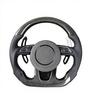 Volant sport en cuir carbone forgé avec surpiqûres blanches pour <span class=keywords><strong>Audi</strong></span> RS3 8Y RS4 RS5 B9.5 2020+ - Product Image 1