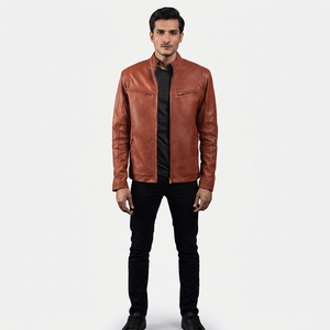 Hot Selling Classic <b>Winter</b> <b>Leather</b> <b>Jackets</b> for Men Premium Quality Custom Streetwear High Street Style Coated Woven Fabric 320g - Product Image 1