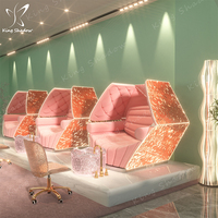 Kingshadow luxe nouveau produit ongles pédicure Spa Salon meubles haut dos Massage manucure chaise plomberie pied Spa chaises