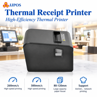 Printer Thermal Pemotong Otomatis 80mm 260mm/s Desktop Kecepatan Tinggi Mesin Printer Thermal POS untuk Toko Retail