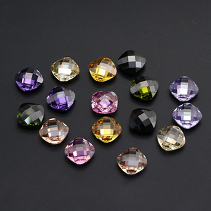 Yingma joyería piedra <span class=keywords><strong>de</strong></span> circón sintético doble tortuga cara cojín corte varios <span class=keywords><strong>colores</strong></span> rosa Amarillo Blanco CZ gemas - Product Image 5