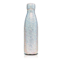 Bouteille d'eau isotherme intelligente de luxe 500 ml en acier inoxydable 18/8 avec LED et strass, effet diamant, 12-24h