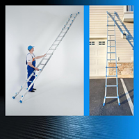 Échelle télescopique industrielle en aluminium super résistante certifiée EN131, capacité de charge de 330 lb, portable, multi-positions, escalier élévateur pour usage domestique