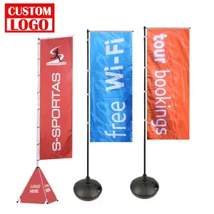 High Quality Cheap Price Custom Double-Sided Polyester 4.5M Advertising Flag Advertising Nobori Flag