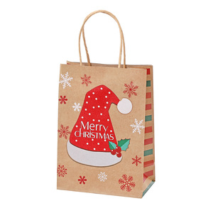 Cross-Biên Giới Giáng Sinh Phim Hoạt Hình Santa Claus Kraft Giấy Có Thể Tái Chế Túi Quà Tặng Với Xử Lý - Product Image 5