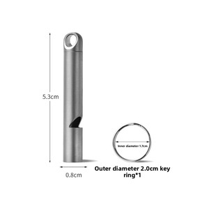 Fischietto di Sopravvivenza in Titanio Puro EDC - Fisarmonica ad Alto Decibel per Escursionismo all'Aperto - Product Image 2