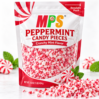 Vente directe usine : Confettis de bonbons croquants aromatisés à la menthe poivrée et aux fruits pour la décoration de gâteaux, en sachet