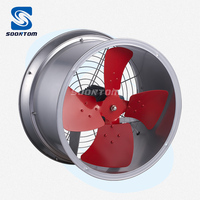 Ventilateur axial à quatre pôles pour conduits, idéal pour la ventilation des entrepôts et ateliers, haute efficacité, faible bruit, unité de circulation d'air industrielle