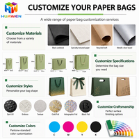Sacs cadeaux en papier de luxe personnalisés, sacs shopping en papier écologiques, emballage avec ruban, poignée en ruban, style classique