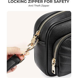 กระเป๋าสะพายข้างสำหรับผู้หญิง RFID หนังวีแกน กระเป๋าเดินทางใบเล็ก กระเป๋าถือสะพายไหล่พร้อมช่องใส่โทรศัพท์และกระเป๋าเงินในตัว - Product Image 6