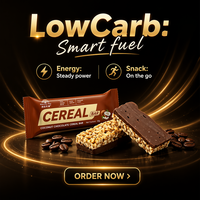 Barre énergétique à l'huile de coco, à l'avoine, aux graines de chia et au cacao, formule personnalisée disponible, marque privée