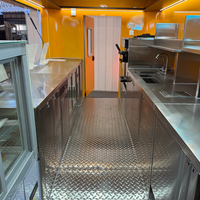 Remorque à pizza mobile robuste en alliage d'aluminium, entièrement équipée, chariot alimentaire pour burgers, hot-dogs, café, barbecue, bonbons, restauration rapide