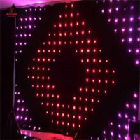 Rideau vidéo LED RGB P10 personnalisable, lumières de projection, contrôle DMX512, IP65, intensité variable, tension universelle pour cabine DJ, scène, mur