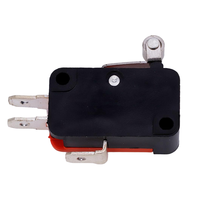 Prix usine – Micro-interrupteur rouge et noir 15A/16A avec levier à rouleau métallique 6,3 mm et bornes à connexion rapide pour contrôle moteur