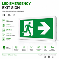 Signalisation LED Commerciale Industrielle de Sortie de Secours, Indicateur de Sécurité Haute Luminosité, Montage 6-en-1, 30m LiFePO4 CB CE RoHS