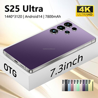 Smartphone 5G S25 Ultra de haute qualité, 16 Go de RAM, écran HD 7,3 pouces, Android 14, double SIM, téléphone portable pour le divertissement et le streaming vidéo