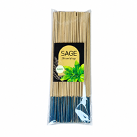 Vente en gros d'usine, lot de 100 bâtonnets de bambou parfumés, bâtonnets aromatiques de 10 pouces, bâtonnets d'encens longue durée, parfum de sauge