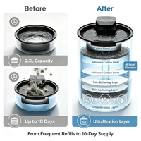 Fontaine à eau automatique intelligente pour animaux de compagnie, marque privée OEM ODM, avec filtration et circulation d'eau fraîche, grande capacité, pour chats et chiens