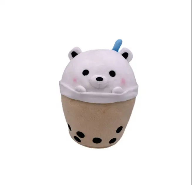 북극곰 Boba Plushie 얼음 거품 우유 차 부드러운 플러시 장난감 박제 동물 Kawaii 귀여운 일본 애니메이션 스타일 선물