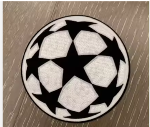 Hot Tatami 3D đổ xô da sắt-on hình trái tim ren phù hiệu UCL cho bóng đá Jersey logo các bản vá lỗi - Product Image 5