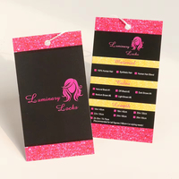 Étiquette suspendue pour emballage de perruque, étiquette oscillante, impression personnalisée, logo de marque, étiquette en papier pour perruque, extension de cheveux