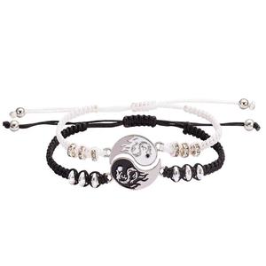 Taiji Couples Bracelet Réglable Chaîne Bracelet avec Tai Chi Yin Yang Alliage Bracciale a catena Bangle regolabile per coppie - Product Image 5