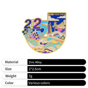 Brooches Metal Durable Gifts Painted Enamel Custom-made Magnetic Corporate Custom Logo <b>Badges</b> for Advertising - Product Image 5