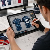 Geometrisches Speed Custom Fußballtrikot mit italienischer Tinten-Sublimation für globale Sport-Einzelhändler