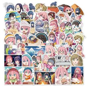 50 autocollants amusants d'anime Nadeshiko Kagamihara <span class=keywords><strong>Yuru</strong></span> Camp Laid Back Camp - Product Image 4
